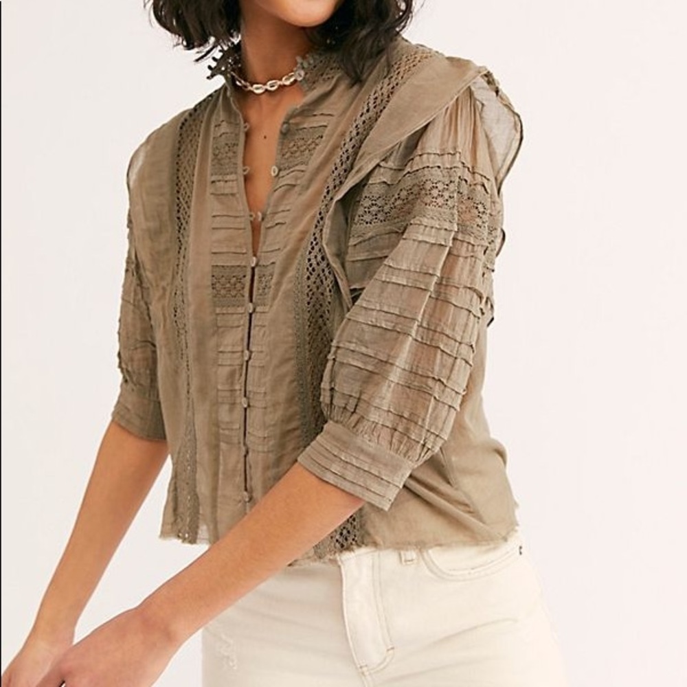 Free People Roselind Sheer Blouse